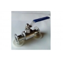 Stainless steel sanitary quick clamp ball valve Q81 polishing whip fast food-grade open ball valve