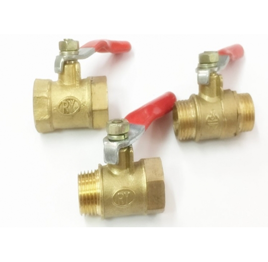 Red handle small ball valve 